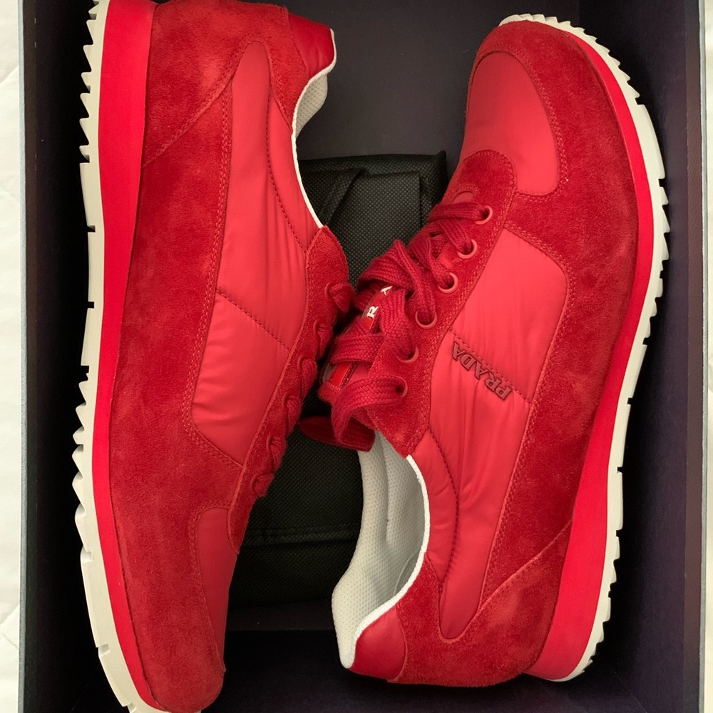 Men’s prada cloth trainers.
